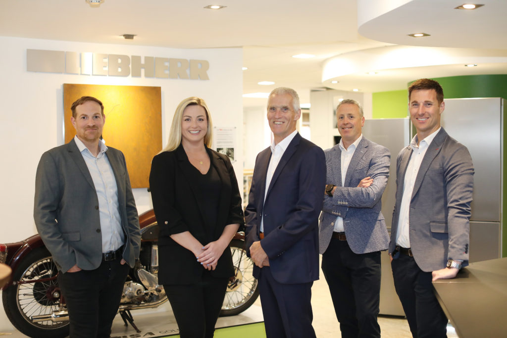 Pictured from left to right: Conor Hickey, N.A.A Ltd Director, Senan Edwards, Sales Director of N.A.A Appliances, Laragh Hickey, Managing Director of N.A.A Appliances, Luke Hickey, Managing Director of N.A.A Ltd and Allen Paul, Sales Director of N.A.A Ltd